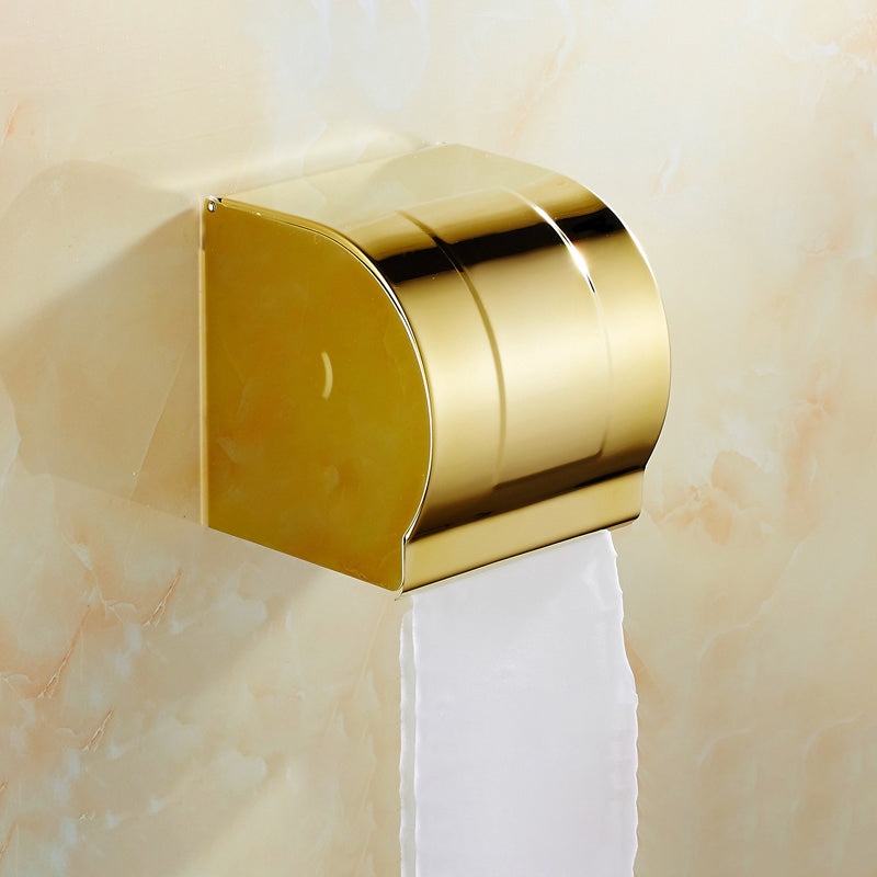 Skorter | Contemporary brushed brass bathroom accessories as a single piece or as a set