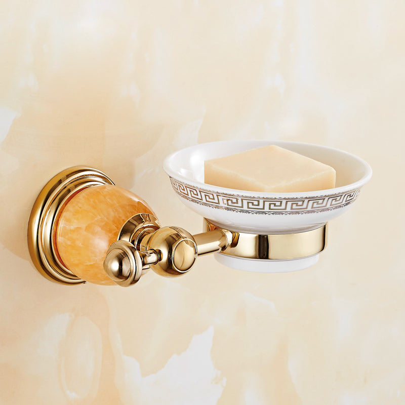 Skorter | Contemporary brushed brass bathroom accessories as a single piece or as a set