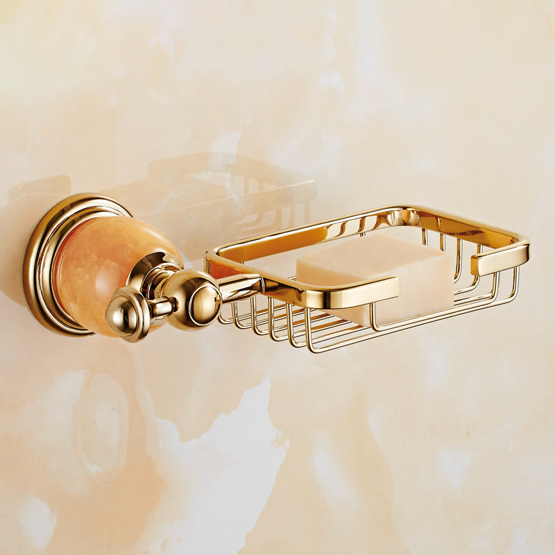Skorter | Contemporary brushed brass bathroom accessories as a single piece or as a set