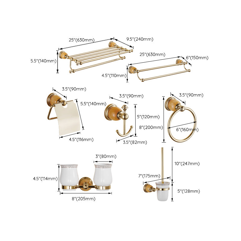 Skorter | Contemporary brushed brass bathroom accessories as a single piece or as a set