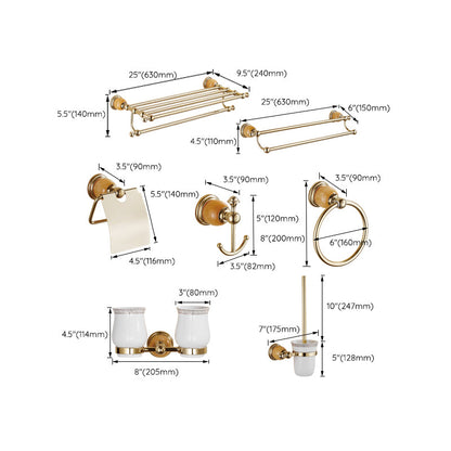 Skorter | Contemporary brushed brass bathroom accessories as a single piece or as a set