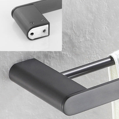 Skorter | 5-piece modern bathroom accessory set made of stainless steel with towel bar/robe hooks/paper holder