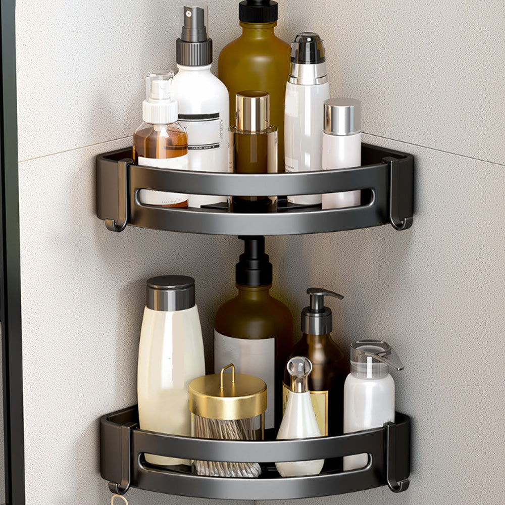 Skorter | Contemporary Bathroom Accessory Set Matte Black Bathroom Set with Bathrobe Hooks/Towel Bar