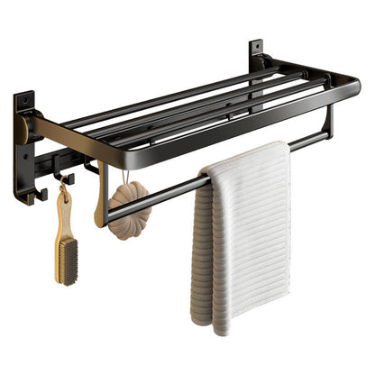 Skorter | Contemporary Bathroom Accessory Set Matte Black Bathroom Set with Bathrobe Hooks/Towel Bar