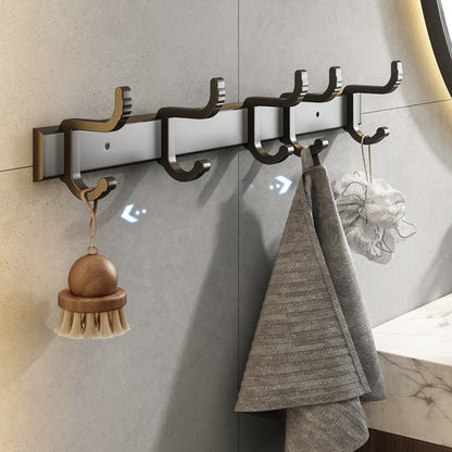 Skorter | Contemporary Bathroom Accessory Set Matte Black Bathroom Set with Bathrobe Hooks/Towel Bar