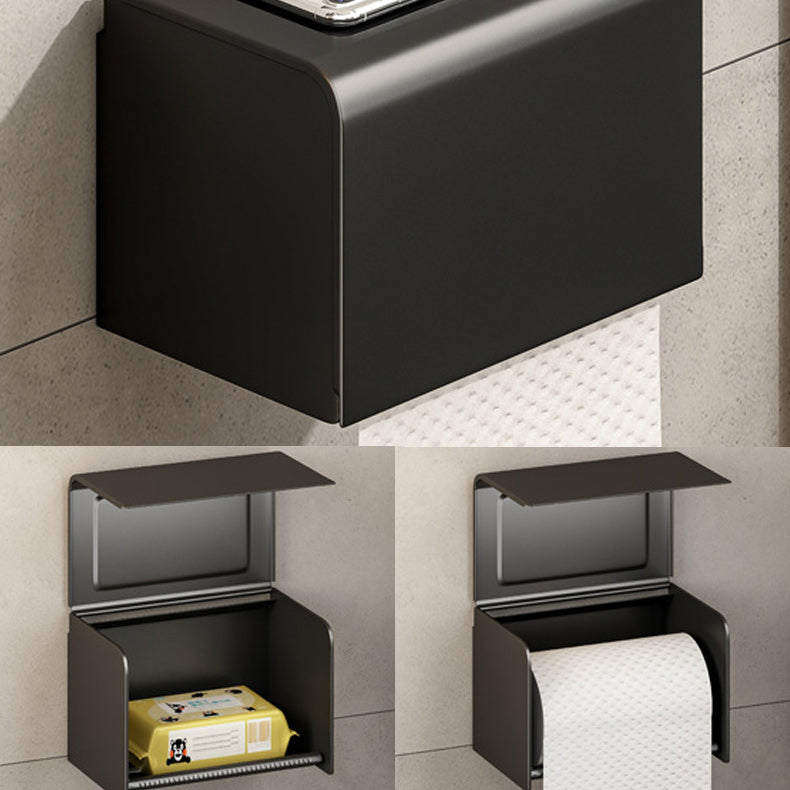 Skorter | Contemporary Bathroom Accessory Set Matte Black Bathroom Set with Bathrobe Hooks/Towel Bar