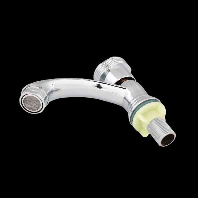 Skorter | Modern Bathroom Faucet Chrome Button Handle with Water Hose Sink Faucet