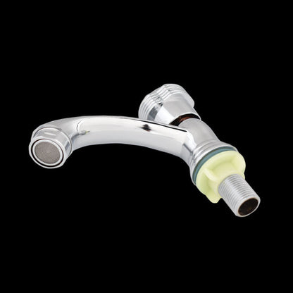 Skorter | Modern Bathroom Faucet Chrome Button Handle with Water Hose Sink Faucet