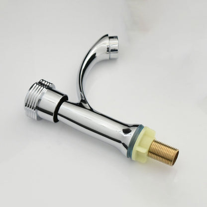 Skorter | Modern Bathroom Faucet Chrome Button Handle with Water Hose Sink Faucet