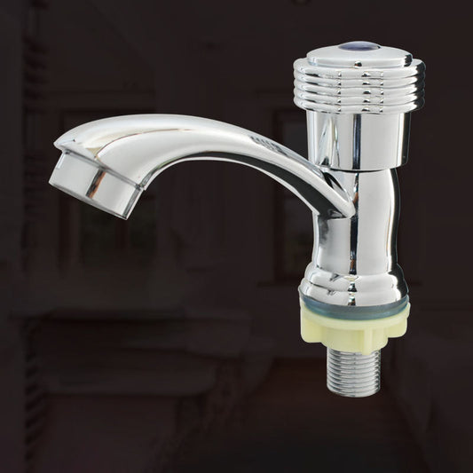 Skorter | Modern Bathroom Faucet Chrome Button Handle with Water Hose Sink Faucet