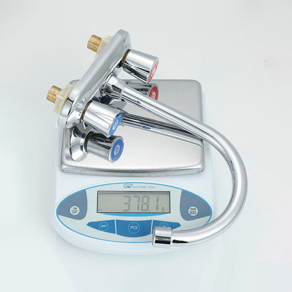 Skorter | Button handle central faucet Contemporary design sink faucet 2-hole faucet for the bathroom