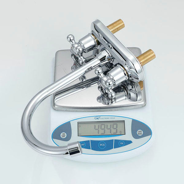 Skorter | Button handle central faucet Contemporary design sink faucet 2-hole faucet for the bathroom