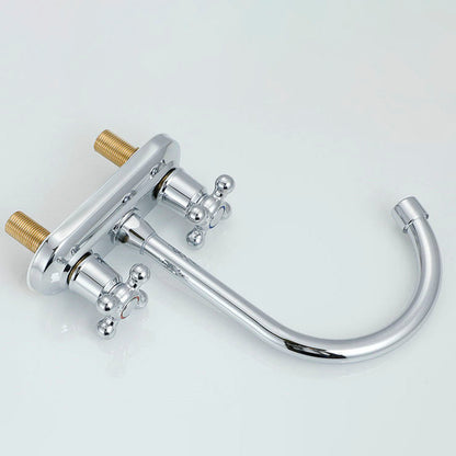 Skorter | Button handle central faucet Contemporary design sink faucet 2-hole faucet for the bathroom