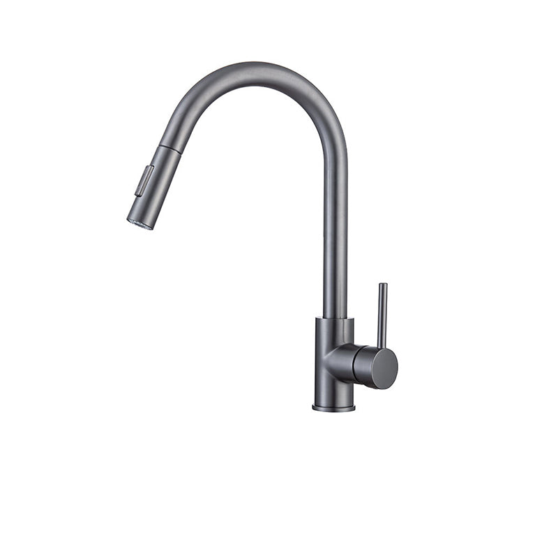 Skorter | Goose Neck Kitchen Sink Faucet Three-Way Flow with Pull-Down Spray Head