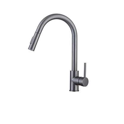 Skorter | Goose Neck Kitchen Sink Faucet Three-Way Flow with Pull-Down Spray Head