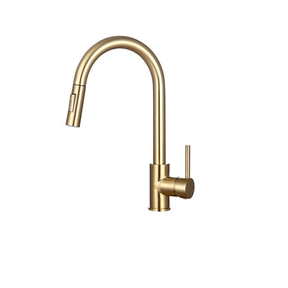 Skorter | Goose Neck Kitchen Sink Faucet Three-Way Flow with Pull-Down Spray Head