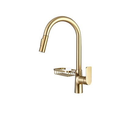 Skorter | Goose Neck Kitchen Sink Faucet Three-Way Flow with Pull-Down Spray Head