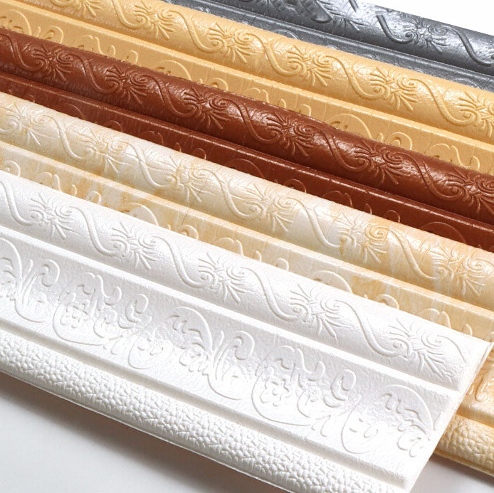Skorter | Modern Baseboards 3D Embossing Baseboard PVC Stereo Base Set of 1