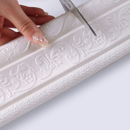 Skorter | Modern Baseboards 3D Embossing Baseboard PVC Stereo Base Set of 1