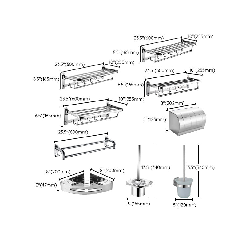 Skorter | 6-piece stainless steel modern bathroom accessories as a single item or as a set