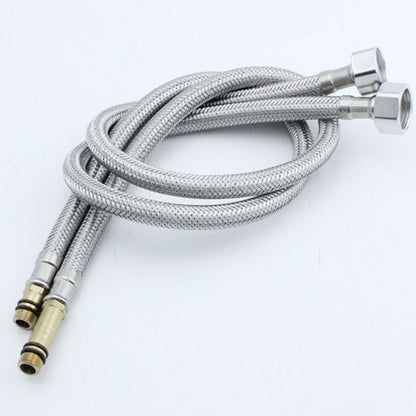 Skorter | Brass 1-Hole Basin Faucet Lever Handle Sink Faucet Round Modern Faucet for Bathroom