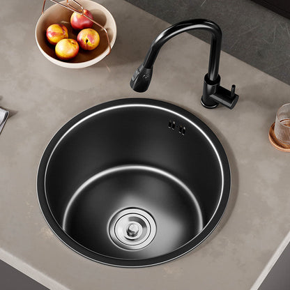 Skorter | Contemporary Style Round Kitchen Sink Stainless Steel Kitchen Sink