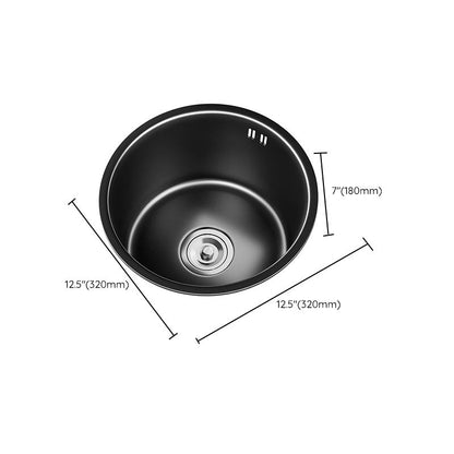 Skorter | Contemporary Style Round Kitchen Sink Stainless Steel Kitchen Sink