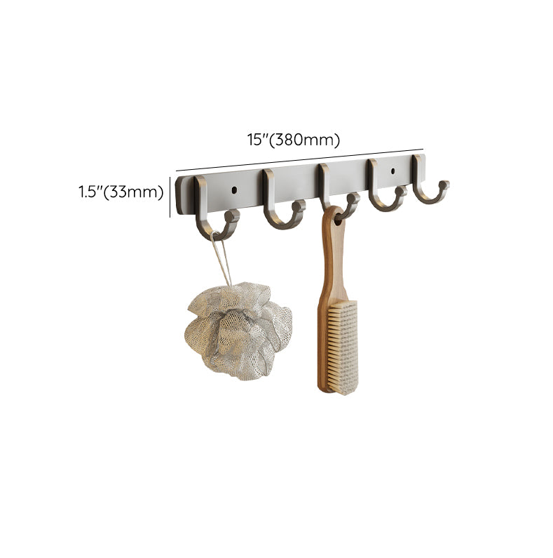 Skorter | Contemporary Bathroom Accessory Set Grey Aluminum Bathroom Accessory Kit