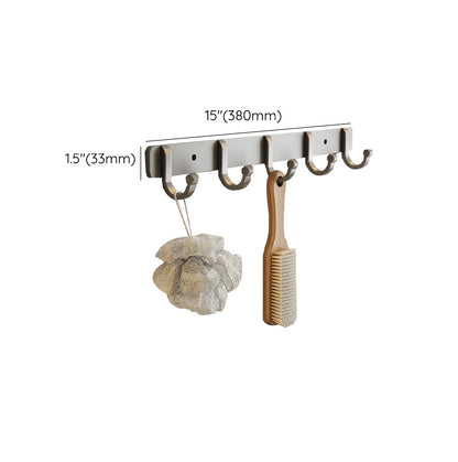 Skorter | Contemporary Bathroom Accessory Set Grey Aluminum Bathroom Accessory Kit