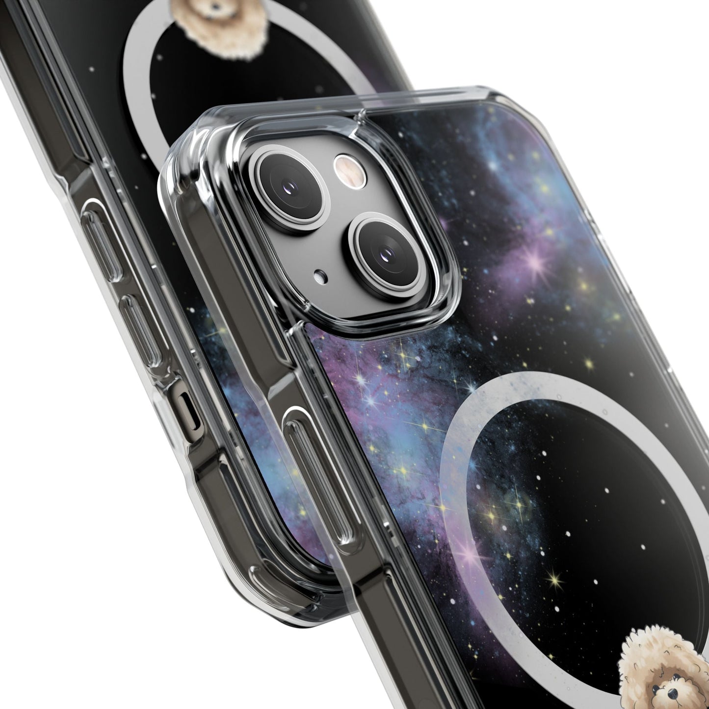 Skorter | Fluff's - Pookie the Poodle in Space Magnetic Clear Case for iPhone Series