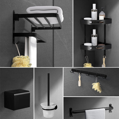 Skorter | Black modern bathroom accessory set stainless steel bathroom fittings