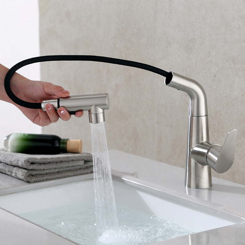 Skorter | Contemporary Vessel Faucet Pull-Out Faucet with Single Lever Handle