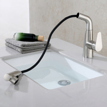 Skorter | Contemporary Vessel Faucet Pull-Out Faucet with Single Lever Handle