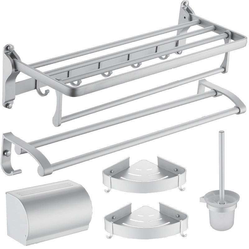Skorter | 6-piece contemporary bathroom accessory set bathroom shelf/towel bar paper holder included
