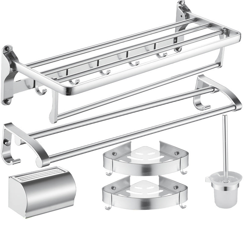 Skorter | 6-piece contemporary bathroom accessory set bathroom shelf/towel bar paper holder included