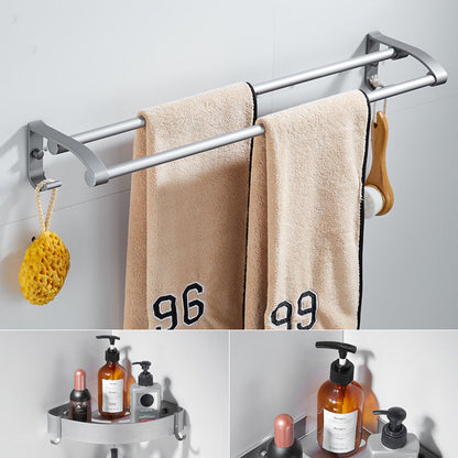 Skorter | 6-piece contemporary bathroom accessory set bathroom shelf/towel bar paper holder included