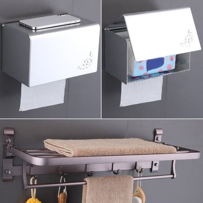 Skorter | 6-piece modern bathroom hardware set made of aluminum with towel holder/paper holder