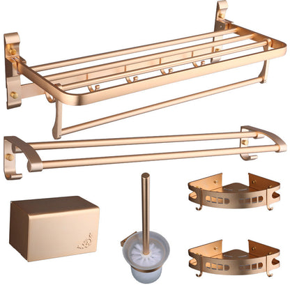 Skorter | 6-piece modern bathroom hardware set made of aluminum with towel holder/paper holder