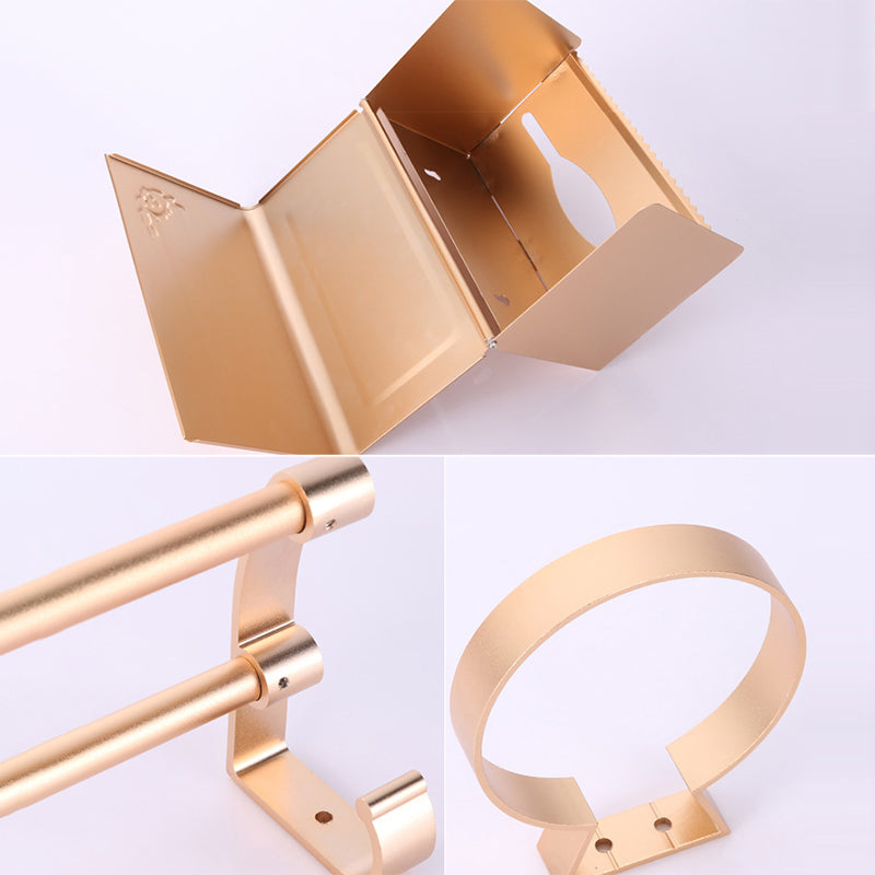 Skorter | 6-piece modern bathroom hardware set made of aluminum with towel holder/paper holder