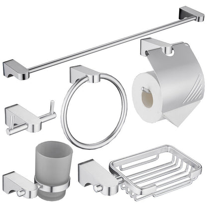 Skorter | 6-piece chrome bathroom accessory as a single item or as a set with towel ring bar