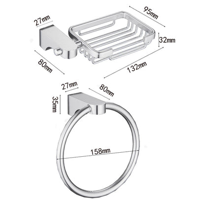Skorter | 6-piece chrome bathroom accessory as a single item or as a set with towel ring bar