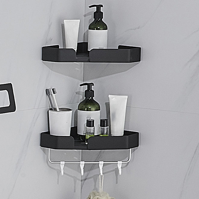 Skorter | 7-piece Bathroom Hardware Set Matte Black/Grey with Bath Shelf/Towel Holder/Bath Towel Hook