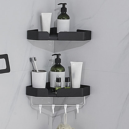Skorter | 7-piece Bathroom Hardware Set Matte Black/Grey with Bath Shelf/Towel Holder/Bath Towel Hook