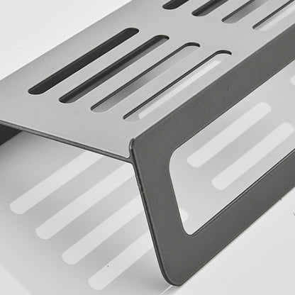 Skorter | 7-piece bathroom hardware set matte black/gray with bath shelf/towel holder/bath towel hooks