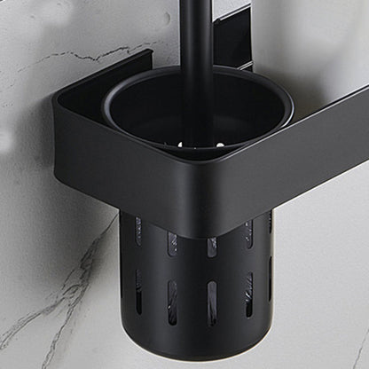 Skorter | 7-piece Bathroom Hardware Set Matte Black/Grey with Bath Shelf/Towel Holder/Bath Towel Hook