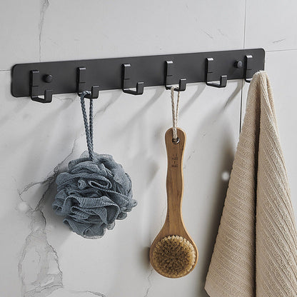 Skorter | 7-piece Bathroom Hardware Set Matte Black/Grey with Bath Shelf/Towel Holder/Bath Towel Hook