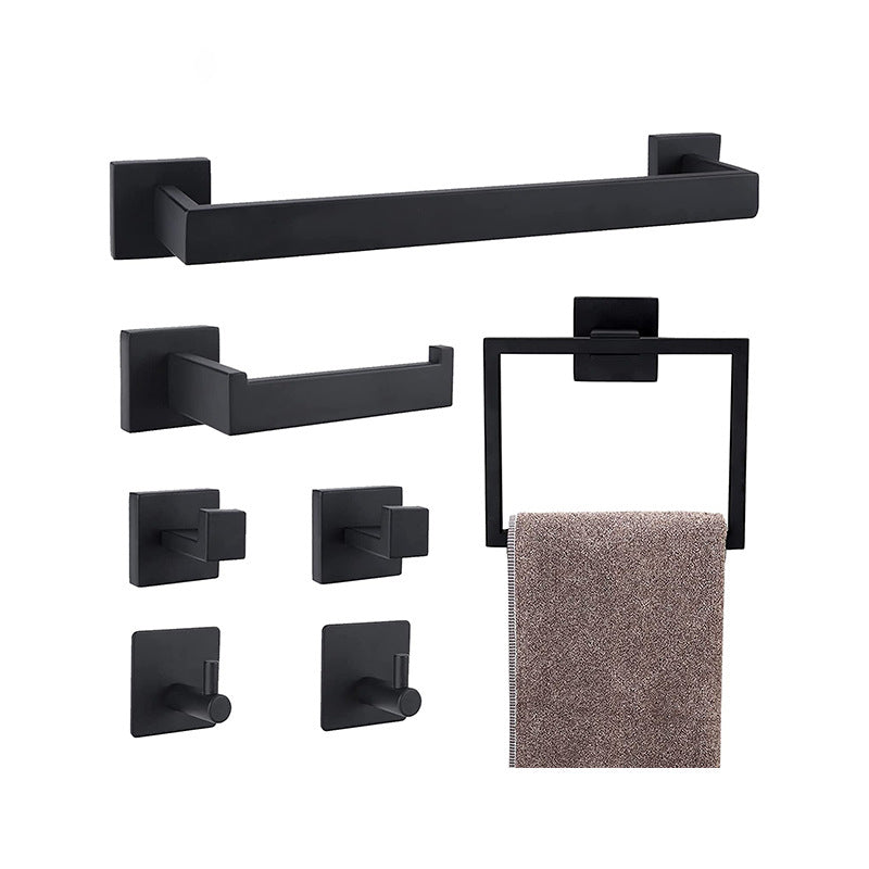 Skorter | 7-piece bathroom accessory set made of stainless steel with paper holder/robe hook/towel ring bar
