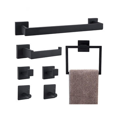 Skorter | 7-piece bathroom accessory set made of stainless steel with paper holder/robe hook/towel ring bar