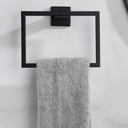 Skorter | 7-piece bathroom accessory set made of stainless steel with paper holder/robe hook/towel ring bar