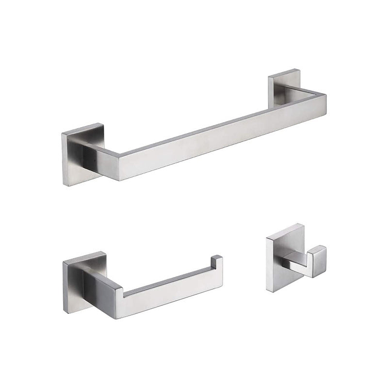 Skorter | 7-piece bathroom accessory set made of stainless steel with paper holder/robe hook/towel ring bar